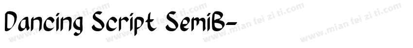 Dancing Script SemiB字体转换